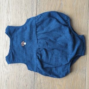 Zara | Embroidered Mushroom Bubble Romper Navy, Red & White